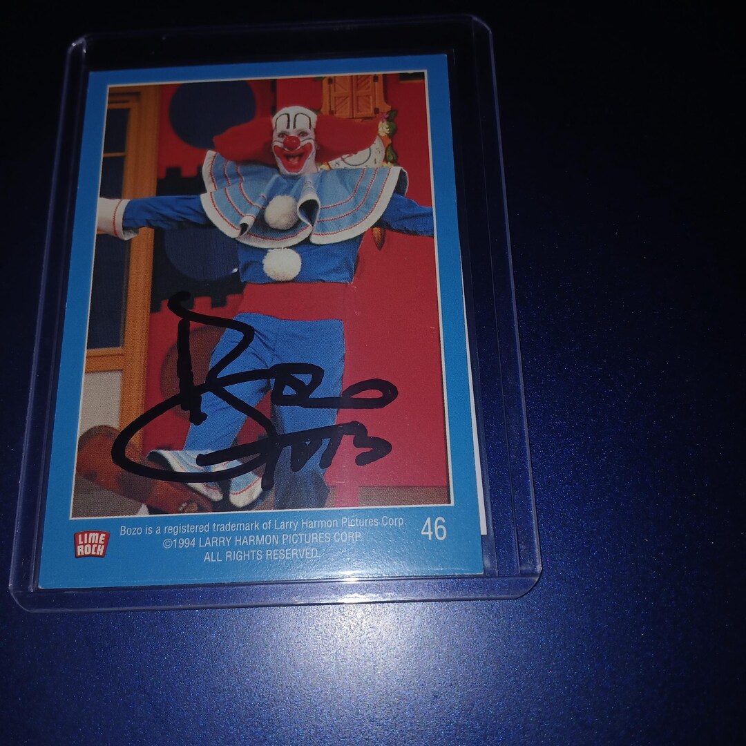 Bob Bell Autographed Bozo Card With Cert - Etsy
