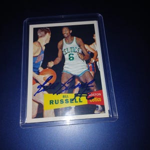 Bill Russel signierte RP Karte mit Echtheitszertifikat