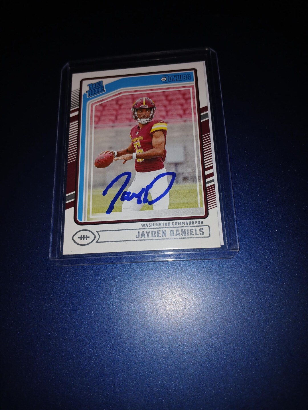 Jayden Daniels Autographed Rookie Card With Coa - Etsy