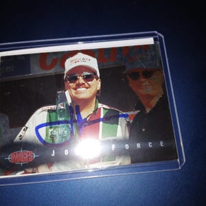 John Force  autographed card with cert