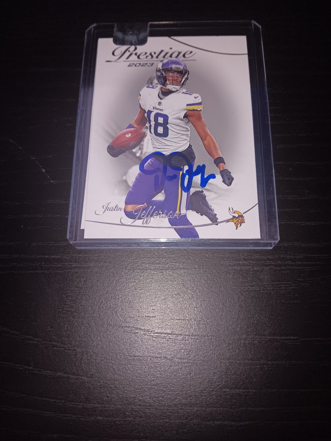 Justin Jefferson Autographed Card With Coa Etsy