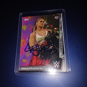 Ronda Rousey signierte Rookie Karte mit Echtheitszertifikat