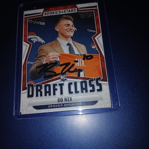 Bo Nix autographed rookie card with cert