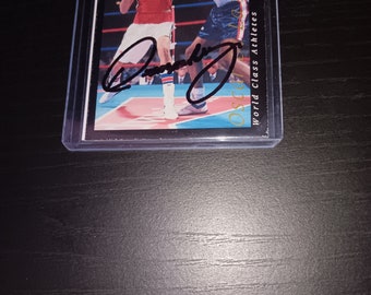 Oscar De La Hoya Autographed card with coa