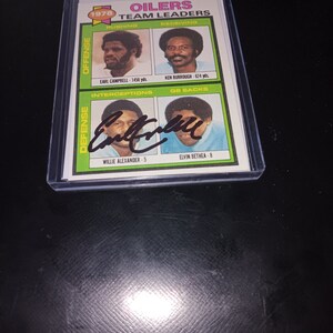 Carte dédicacée Earl Campbell avec certificat d'authenticité