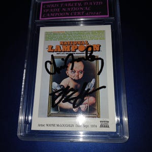 Chris Farley, David Spade autographed card with cert