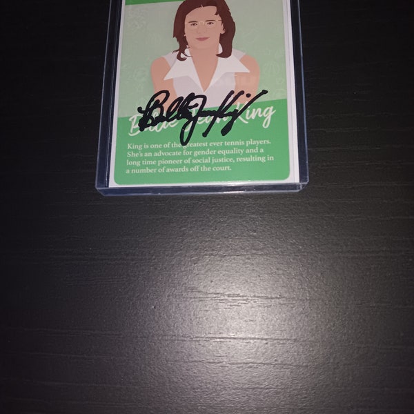 Billy Jean King autographed card with coa