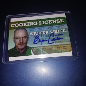 Bryan Cranston Carteira de motorista autografada com certificado de autenticidade