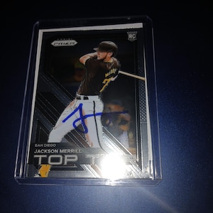 Jackson Merrill autographed rookie card with coa
