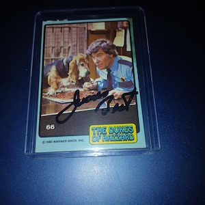 Carta Dukes of Hazard autografata da James Best con certificato di autenticità