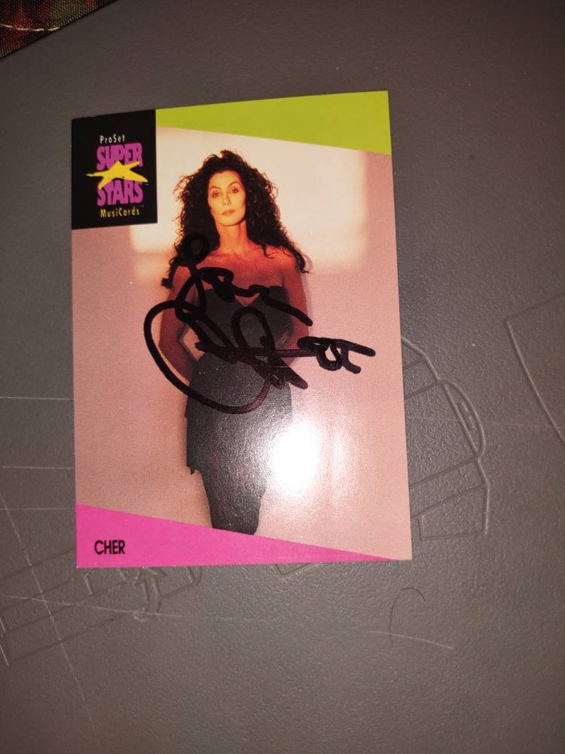 Cher autographed Max 79% OFF Outstanding card