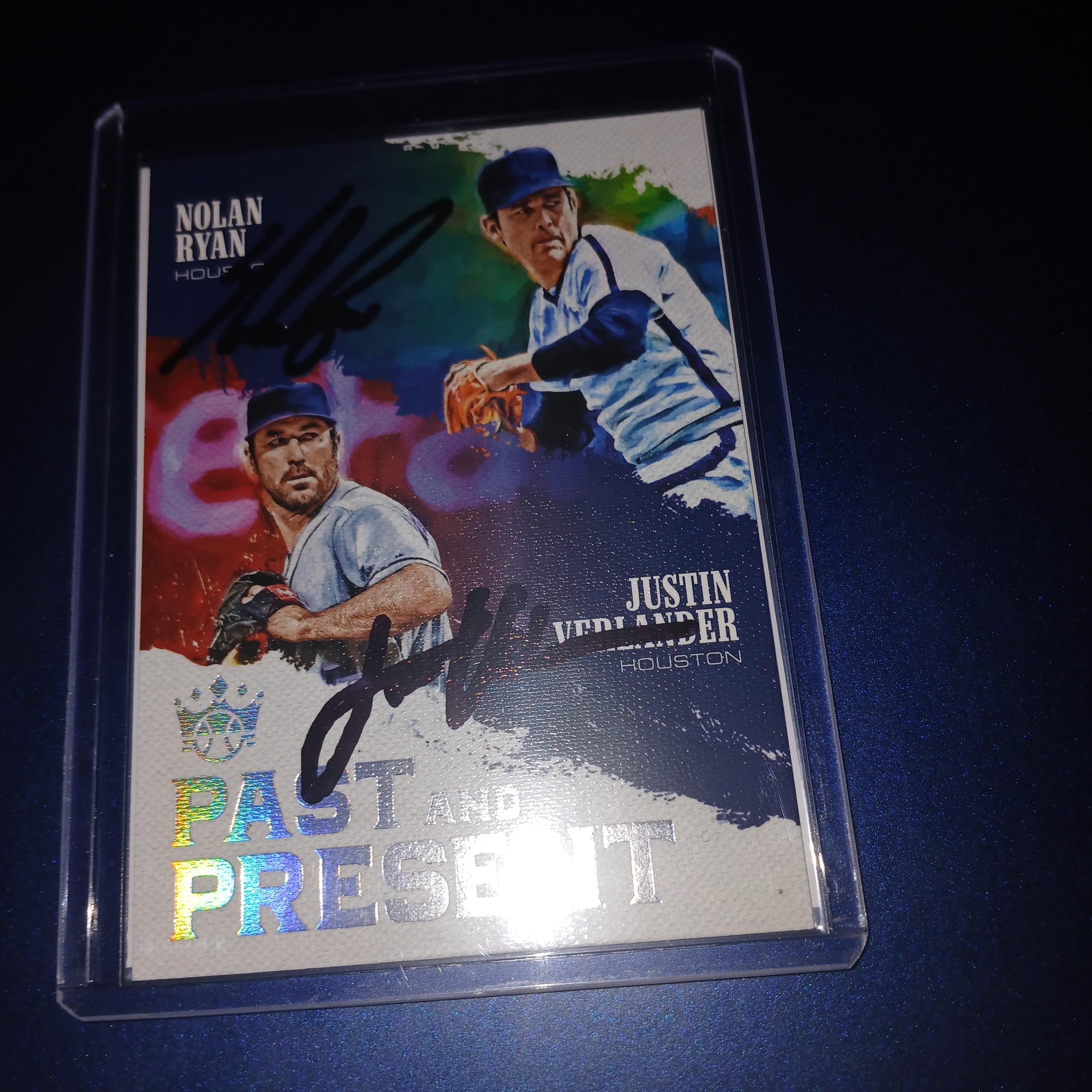 Nolan Ryan & Justin Verlander Autograph Card /5