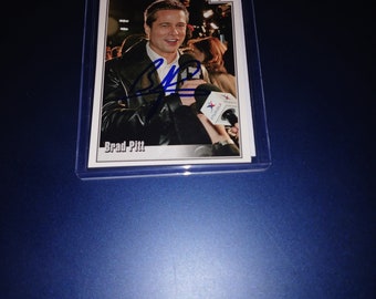 Brad Pitt autographed card with coa