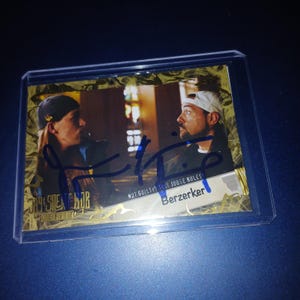 Jason Mewes, Kevin Smith autographed Jay and silent Bob card with coa