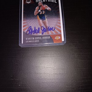 Kareem Abdul Jubbar autographed  card with COA