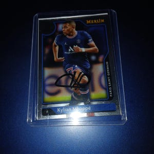 Kylian Mbappé autographed card with cert
