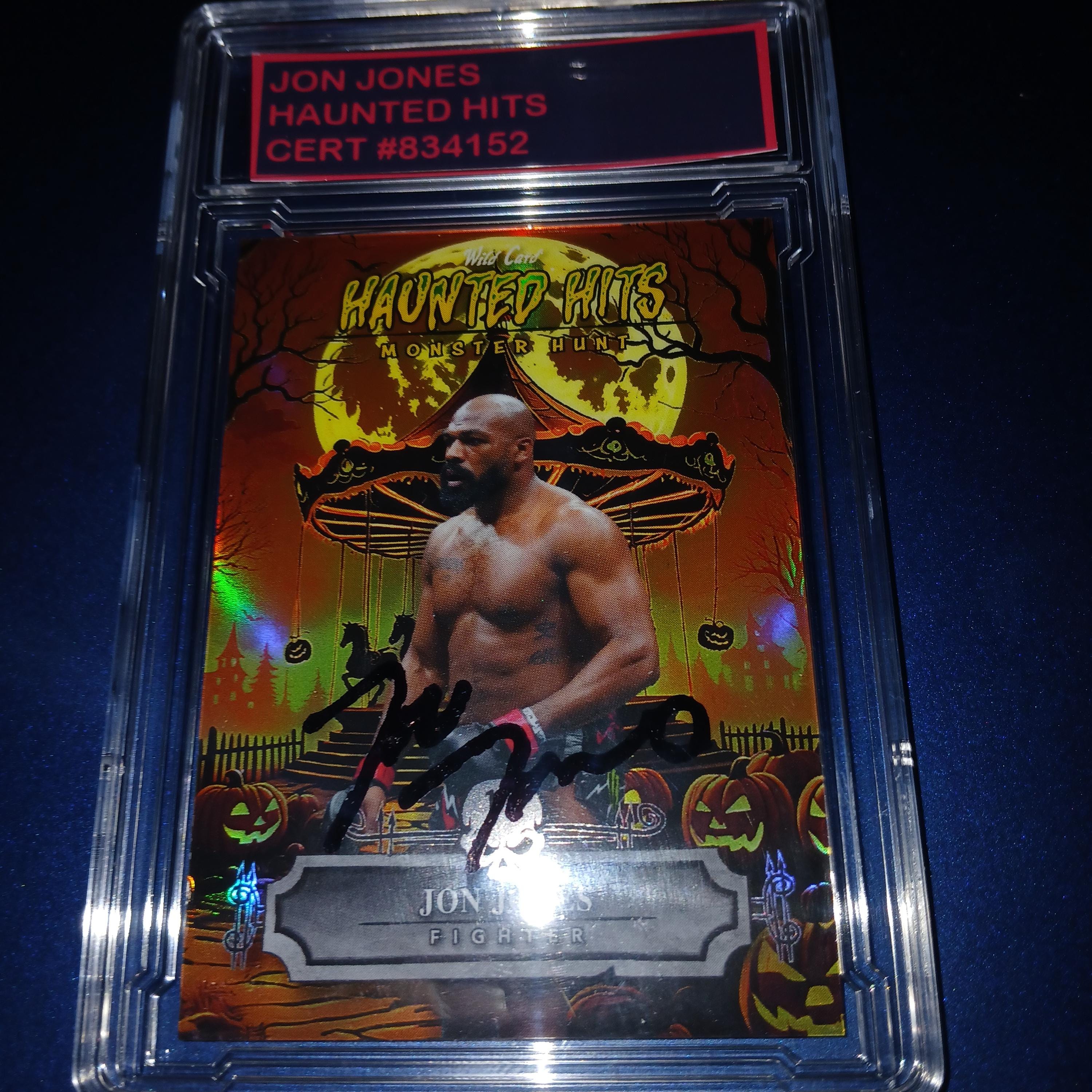HWC Trading Jon Jones MMA Gifts - Imagen de autógrafo firmada para fans de la UFC Memorabilia – A4