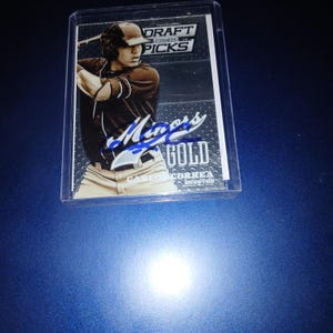 Carlos Correa autographed rookie  card with Cert
