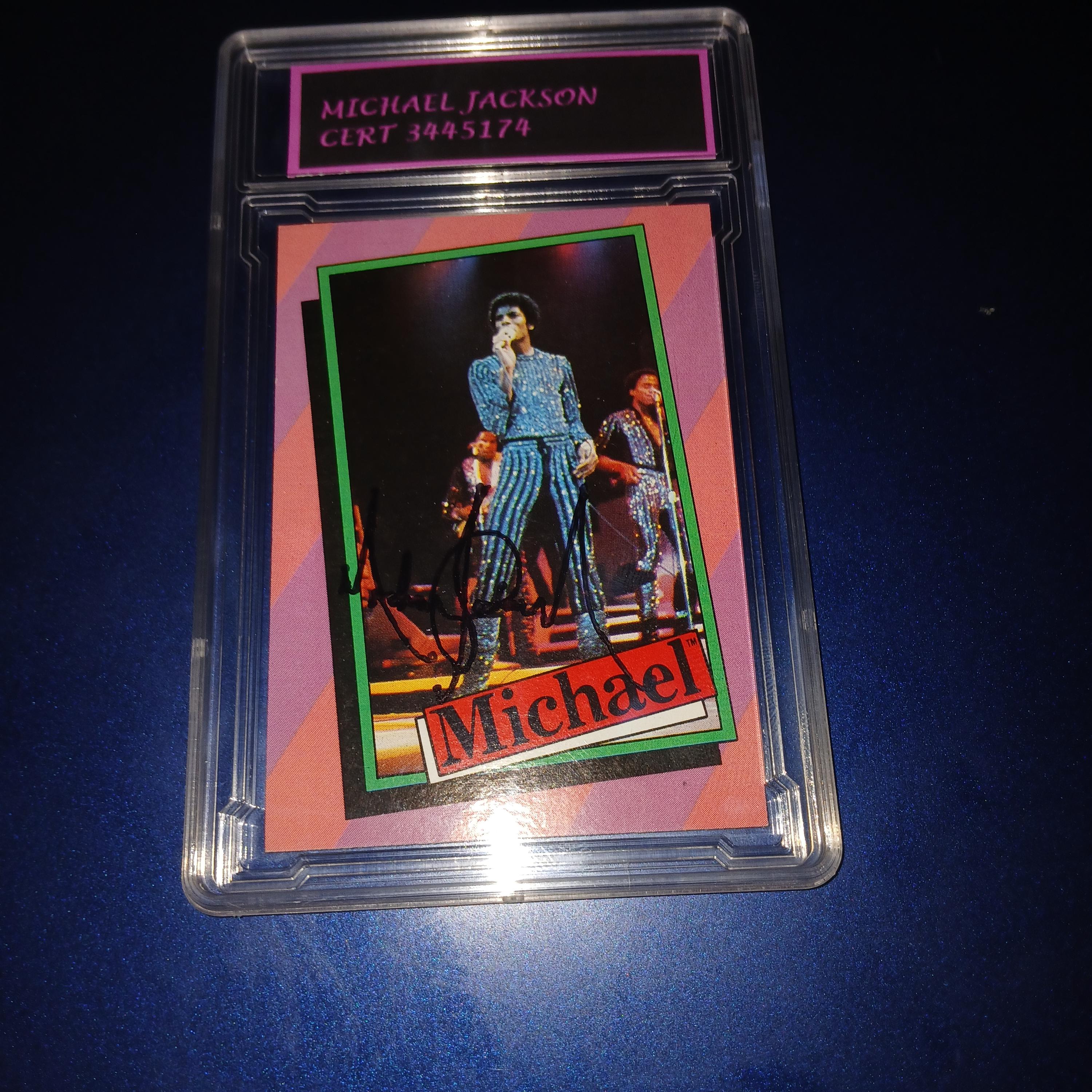 Michael Jackson Autographed Card With Cert - Etsy