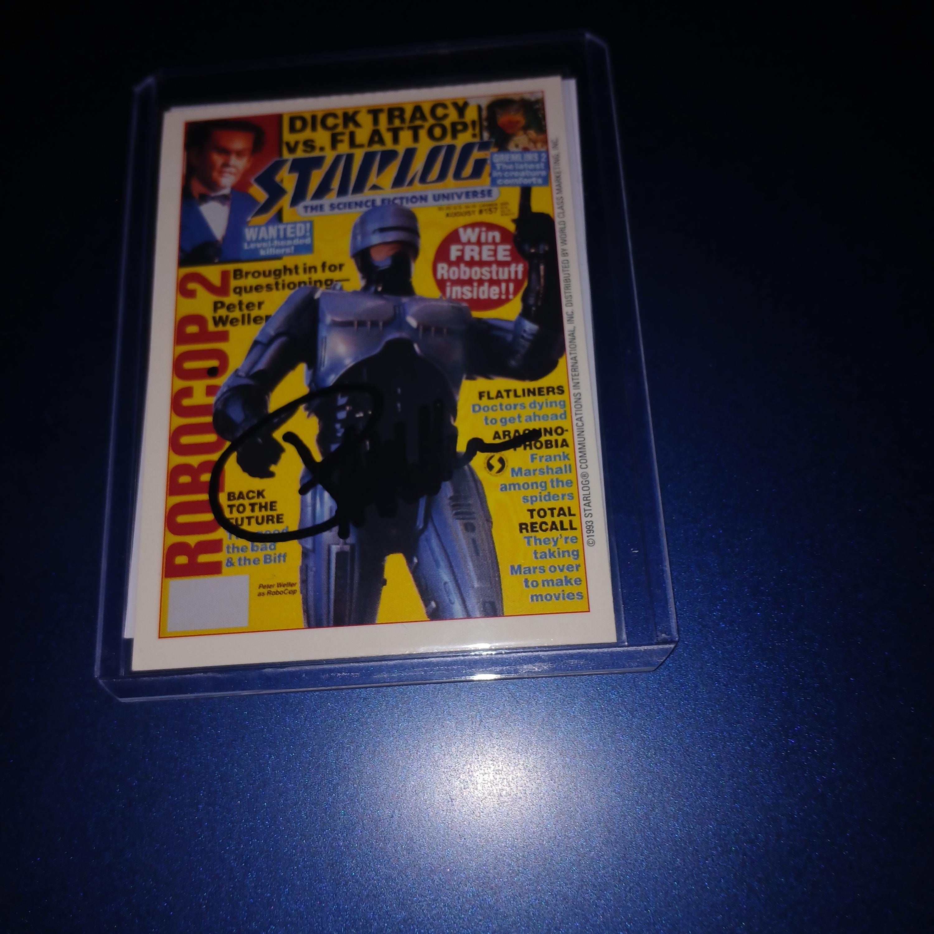 ピーター・ウェラー直筆サイン入りロボコップカード（証明書付き