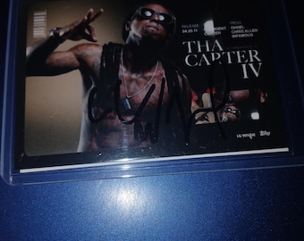Lil Wayne, tarjeta autografiada con certificado
