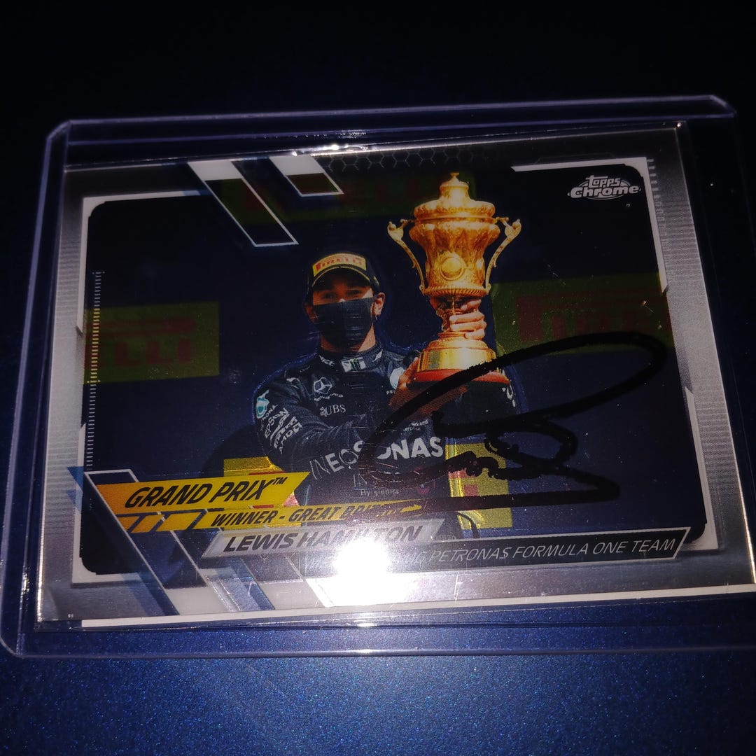 Lewis Hamilton Autographed Card With Cert - Etsy