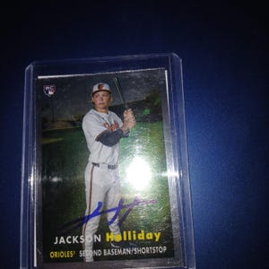 Jackson Holliday autographed rookie card with coa