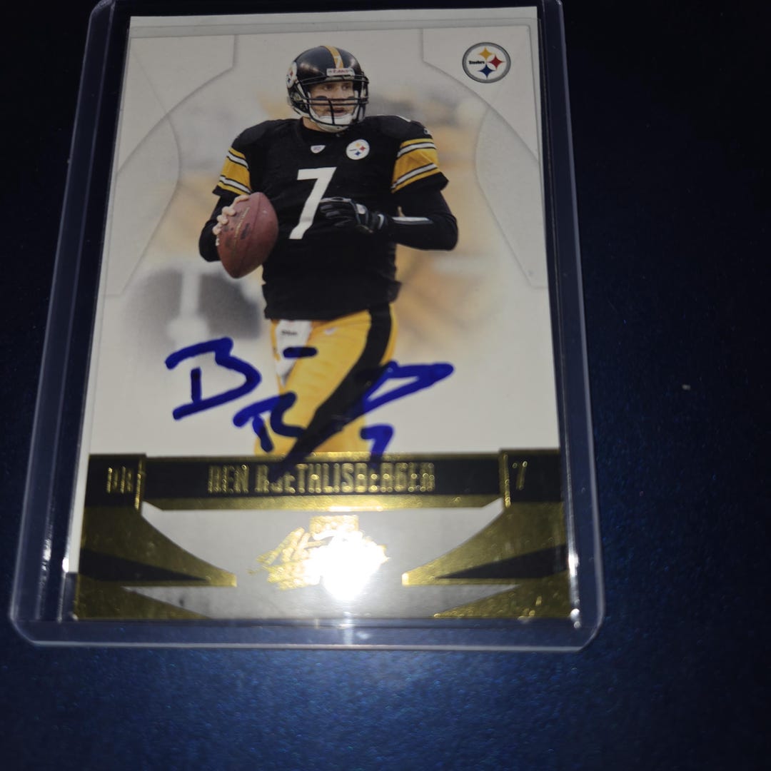 Ben Roethlisberger Autographed Card With Cert - Etsy