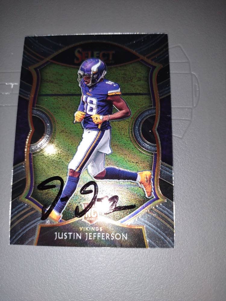 Justin Jefferson autographed card Etsy