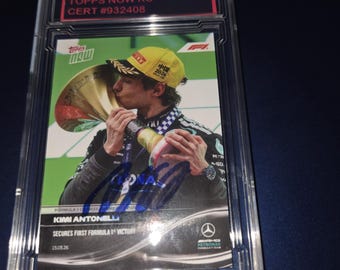 Kimi Antonelli autographed rookie card with cert