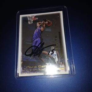 Carta da principiante autografata da Vince Carter con certificato di autenticità