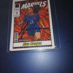Cartão autografado por Alex Morgan com coa