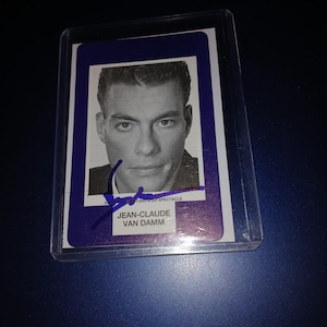 Jean-Claude Van Damme signierte Karte mit Echtheitszertifikat