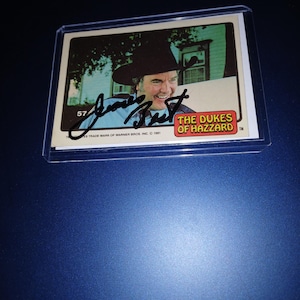 James Best signierte Herzöge der Gefahr Karte mit coa