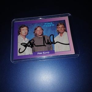 David Gilmore, Nick Mason signierte PINK Floyd Karte mit Echtheitszertifikat