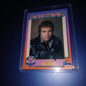 Lee Majors signierte Karte mit Echtheitszertifikat