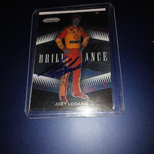 Joey Logano autographed card with coa