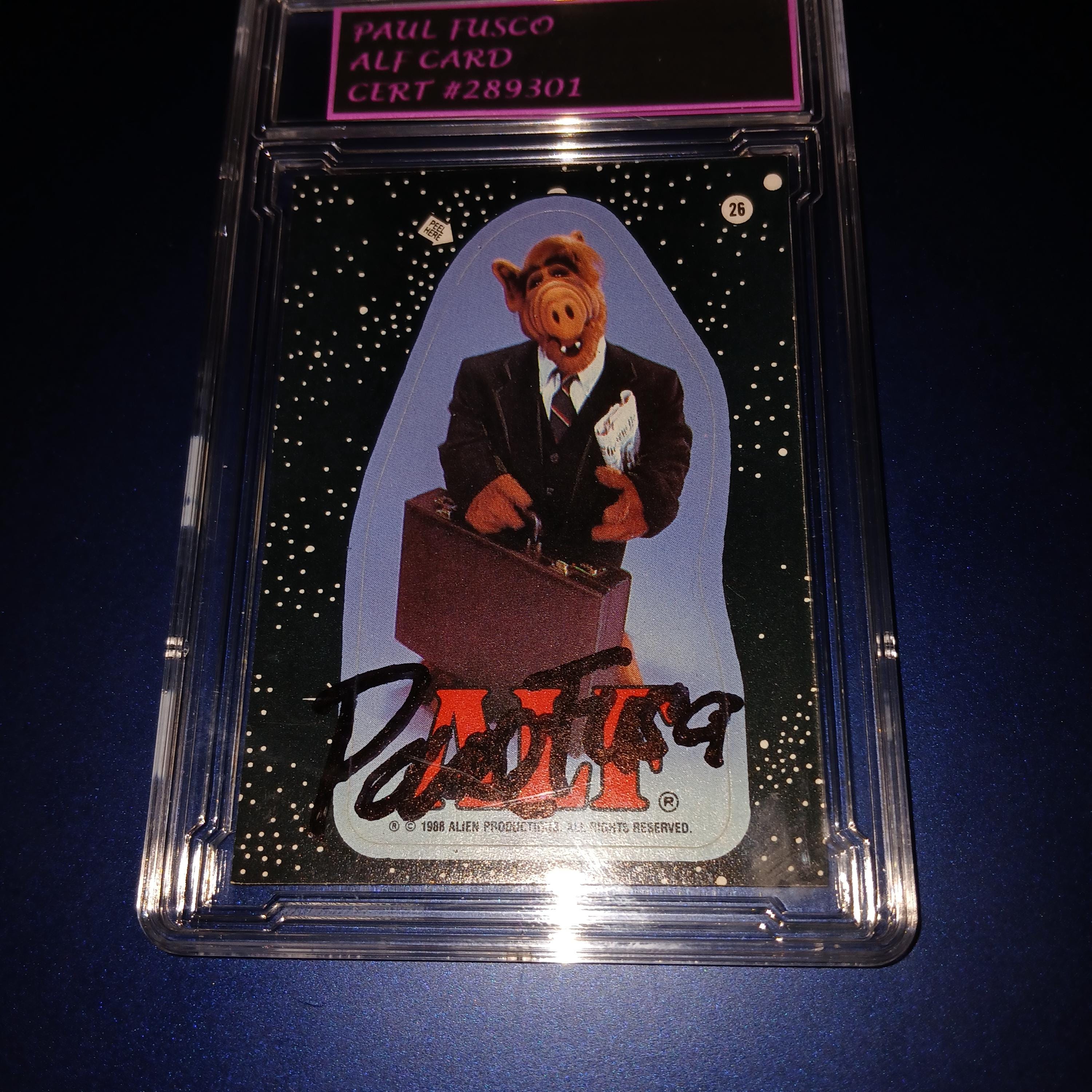 【BECKETT認証】ALF声優 Paul Fusco サイン アルフ本人直筆 BECKETT認証】ALF声優 Paul Fusco サイン アルフ本人直筆①