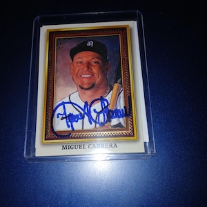 Miguel Cabrera signierte Karte mit Cert