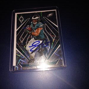 Saquon Barkley Autogrammkarte mit Echtheitszertifikat