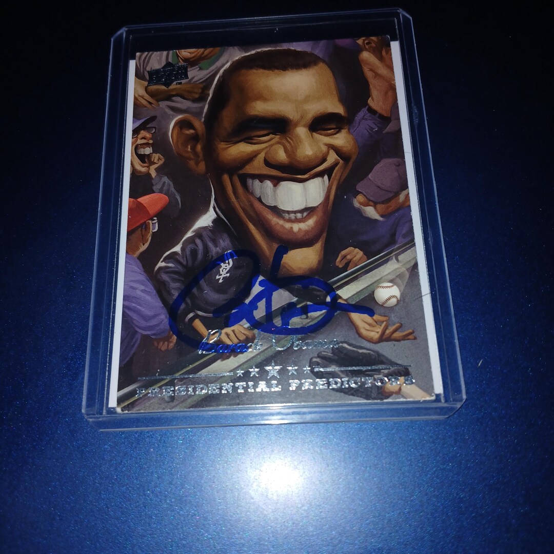 Obama Rookie Card Barack Obama Autographed Card With Cert - Etsy UK