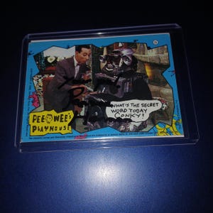 Pee Wee Herman autographed Pee Wees playhouse card with cert
