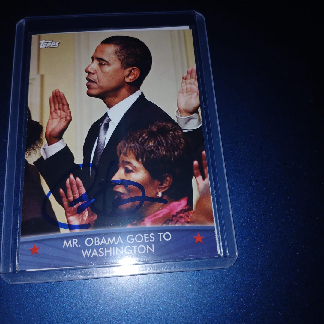 Obama Rookie Card Barack Obama Autographed Card With Cert - Etsy