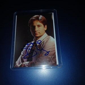 Carte X-Files dédicacée par David Duchovny avec certificat