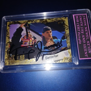 Jason Mewes, Kevin Smith autographed Jay and silent Bob card with coa