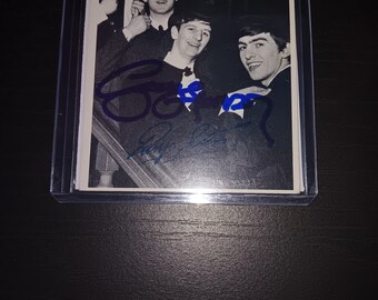 George Harrison autographed card with coa