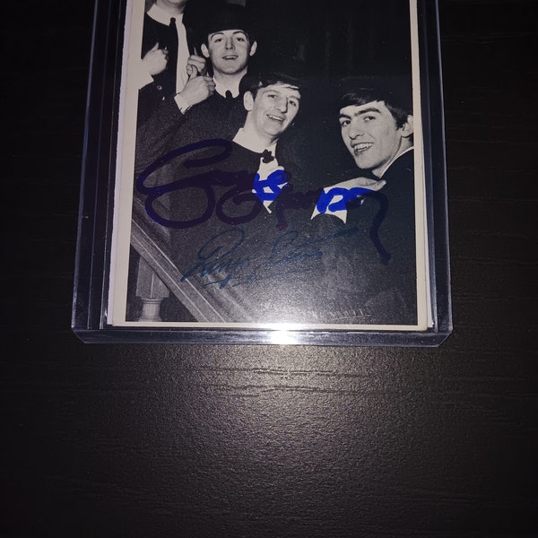 George Harrison autographed card with coa