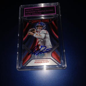 Jaxson Dart autographed rookie card with cert