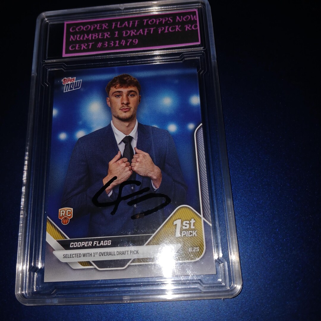 Cooper Flagg Autographed Rookie Card With Coa - Etsy