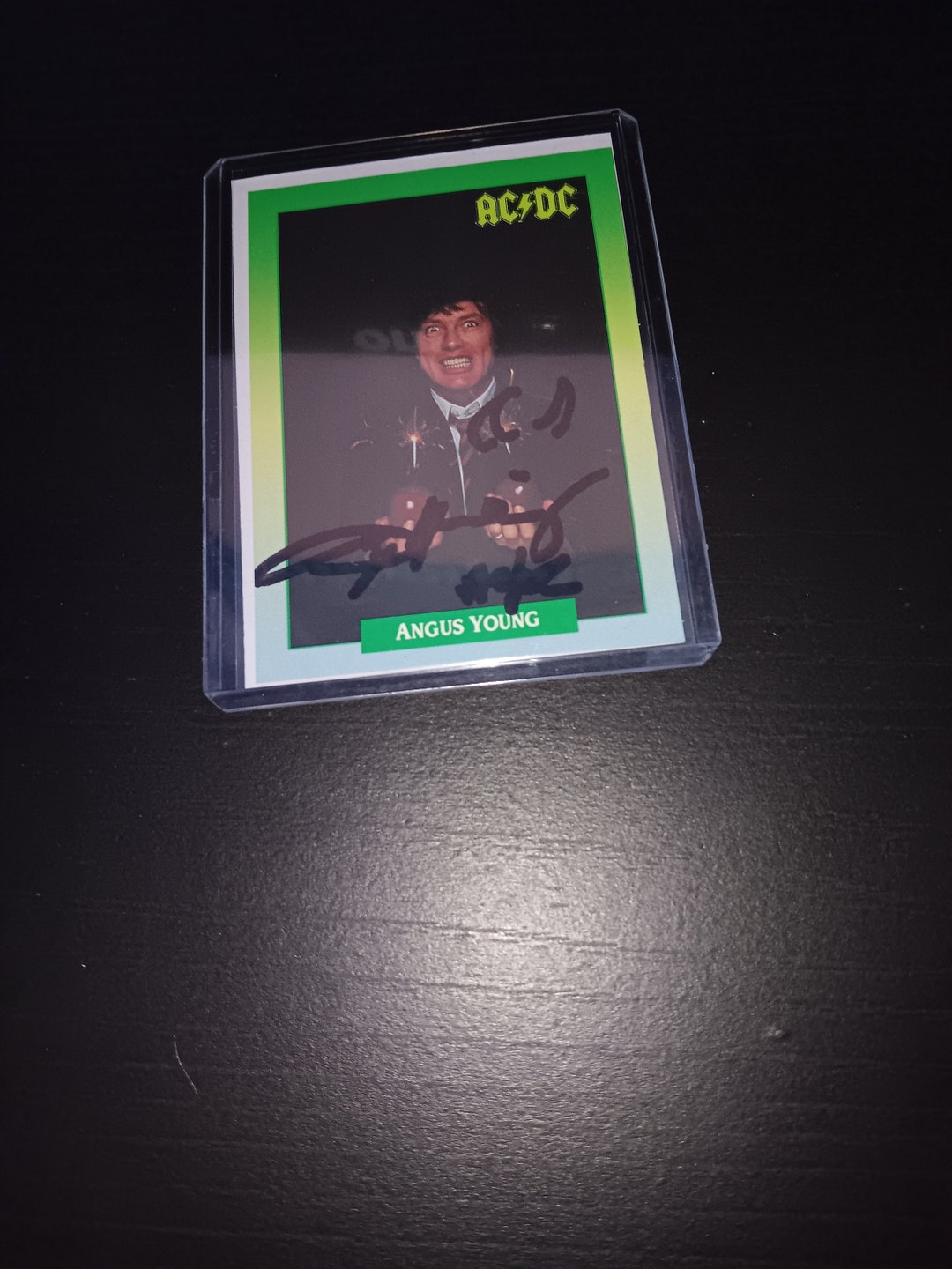 Angus Young Autographed AC/DC Card With Coa - Etsy